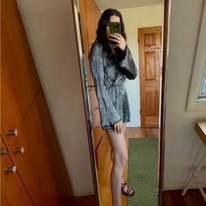 Vintage Disco Long Sleeve Romper